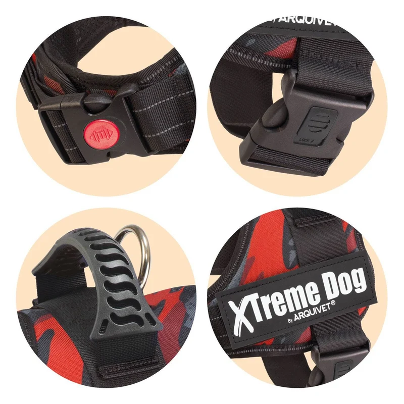 Arnés Xtreme Dog - Camuflaje Rojo