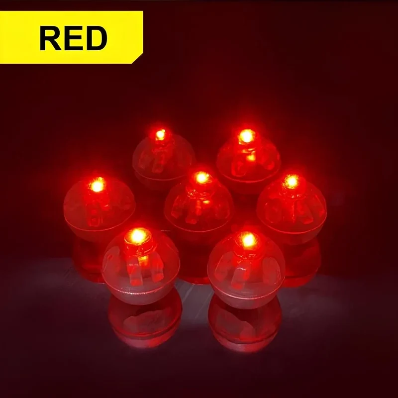 Feestlichtjes van 1,25 cm – led op knoopcel, in zeven kleuren
