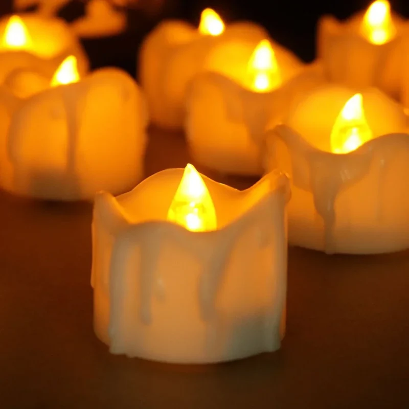 Sfeerlichtjes op led – twaalf stuks, bewegend licht, zestig uur brandduur