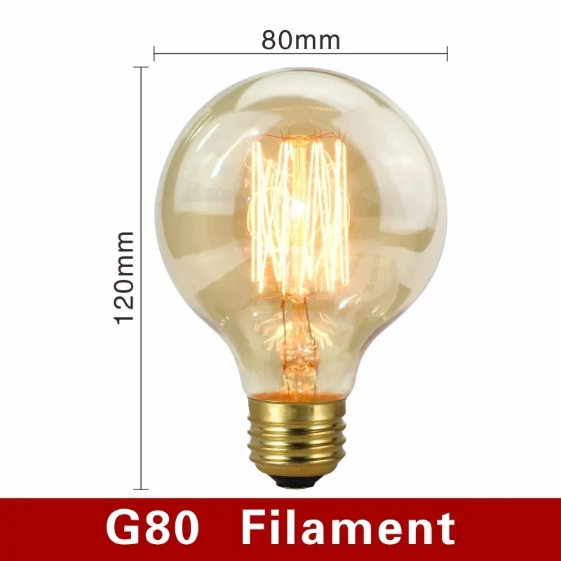 Filamentlampen met E27-fitting – dimbaar warm licht, elf vormen