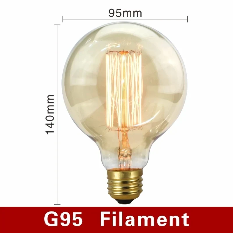 Filamentlampen met E27-fitting – dimbaar warm licht, elf vormen