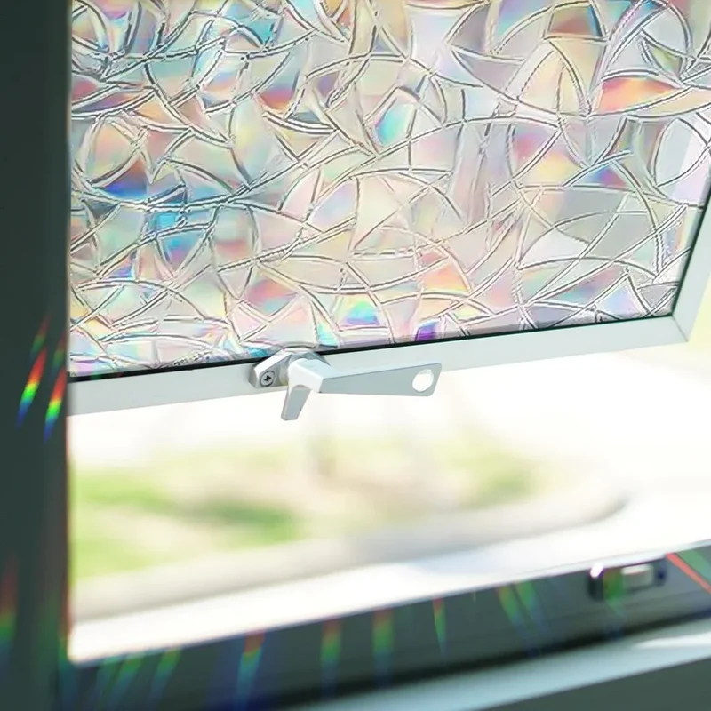 Regenboogfolie – statische raamdecoratie die zonlicht breekt in kleur