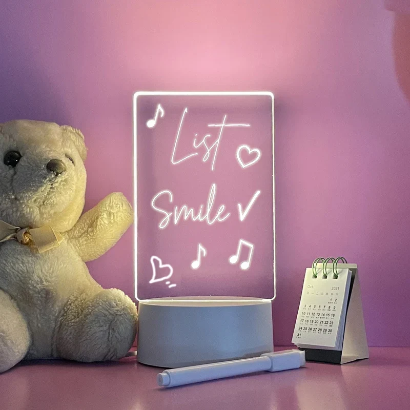 Lichtbord met pen – schrijf een bericht, veeg het weg, begin opnieuw