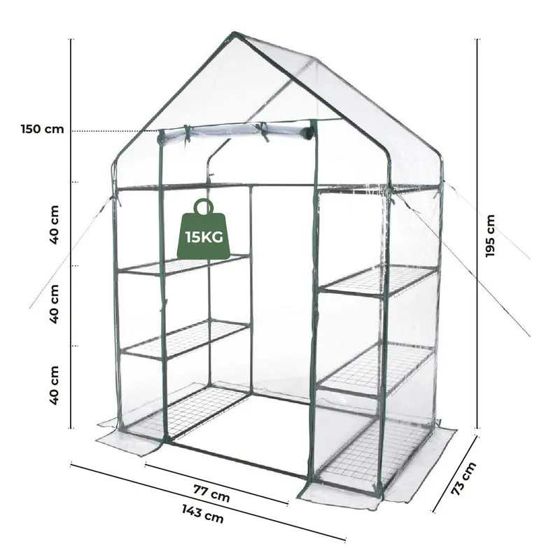 Serra da Giardino Walk-In a 8 Ripiani 143x73x195 cm Il Gruppone