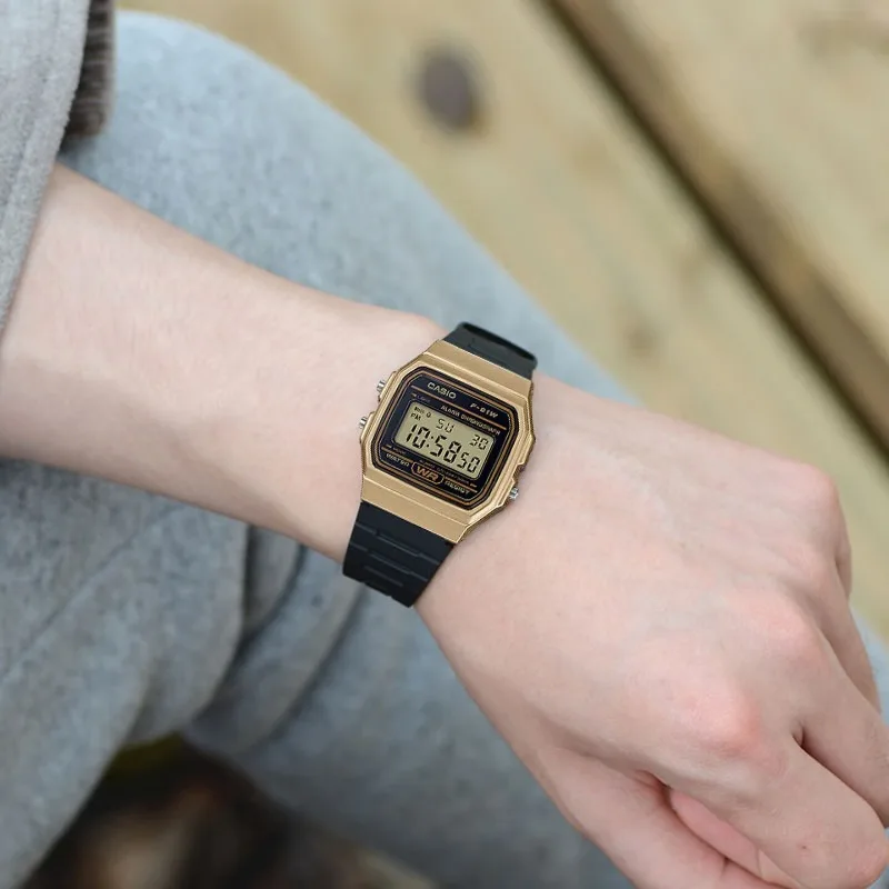 Orologio Casio F91W Retro impermeabile - Elegante, semplice, piccolo, quadrato, con display LCD, elettronico