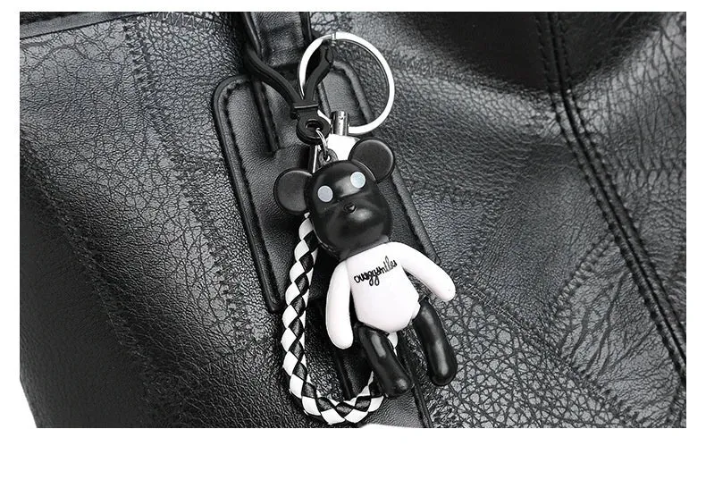 Borsa tote alla moda e capiente per donna - Borsa a tracolla singola con cerniera e chiusura orizzontale quadrata
