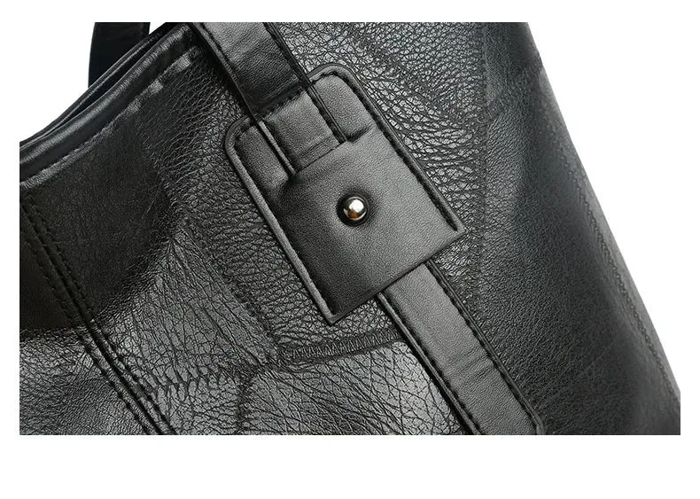 Borsa tote alla moda e capiente per donna - Borsa a tracolla singola con cerniera e chiusura orizzontale quadrata