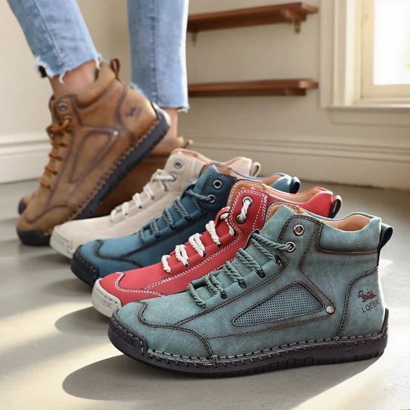 Nuove scarpe da donna in pelle fatte a mano: mocassini casual senza lacci, ballerine traspiranti, mocassini alla moda, disponibili anche in taglie forti.