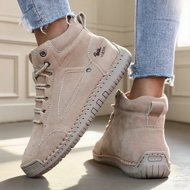 Nuove scarpe da donna in pelle fatte a mano: mocassini casual senza lacci, ballerine traspiranti, mocassini alla moda, disponibili anche in taglie forti.