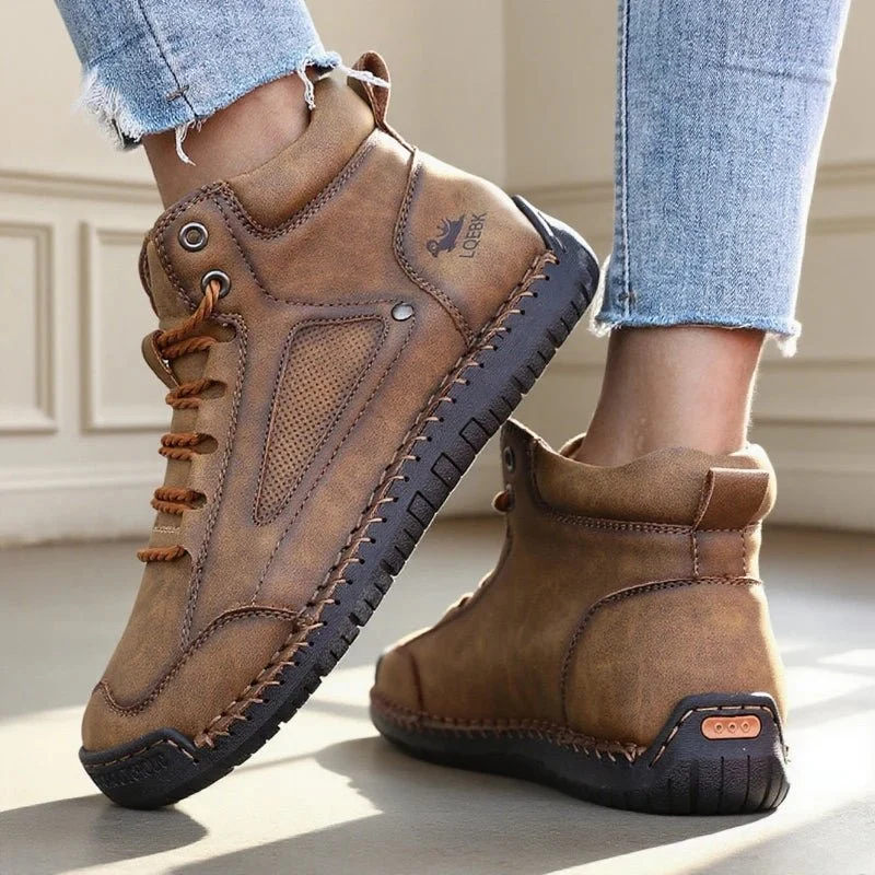 Nuove scarpe da donna in pelle fatte a mano: mocassini casual senza lacci, ballerine traspiranti, mocassini alla moda, disponibili anche in taglie forti.