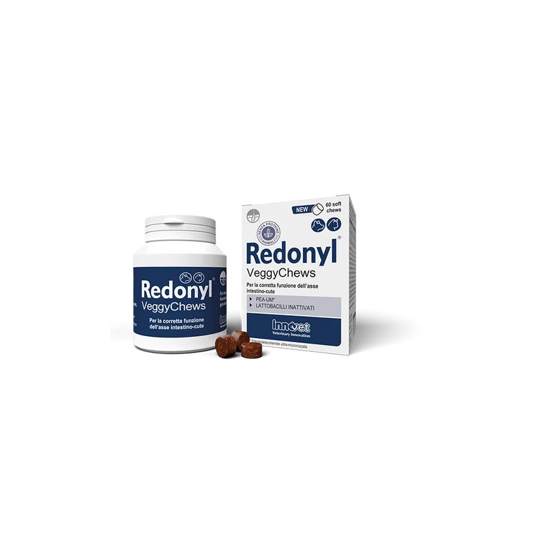 Innovet REDONYL VEGGY Integratore Intestino-Cute per Cani e Gatti 90 Soft Chews