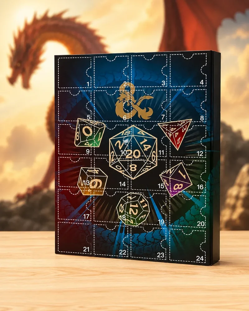 Adventskalender – 24 polyhedrale dobbelstenen voor rollenspel en tafelspel