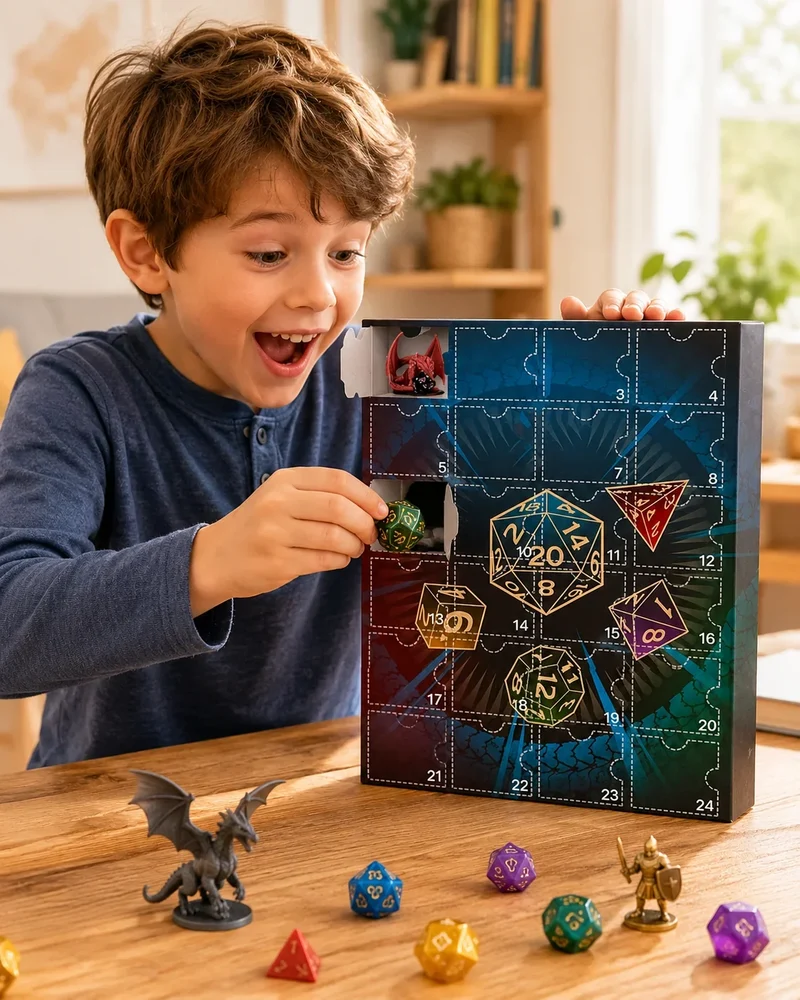 Adventskalender – 24 polyhedrale dobbelstenen voor rollenspel en tafelspel