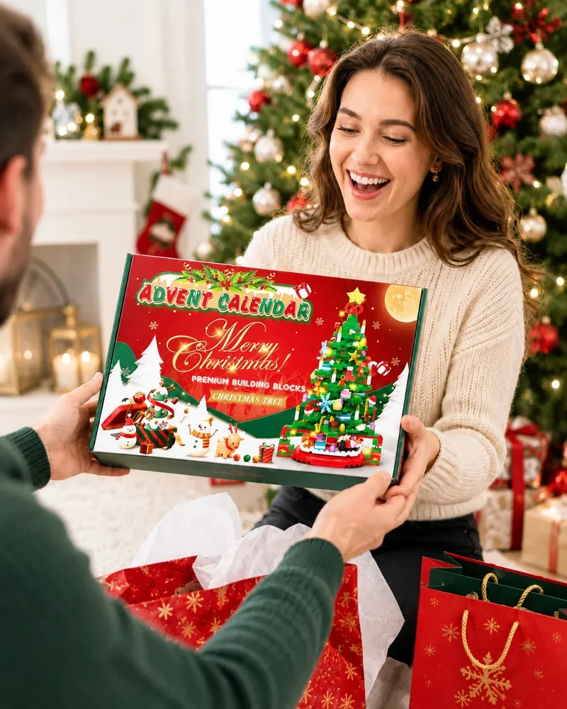 Adventskalender met bouwsets – elke dag bouwen aan een eigen kerstboom