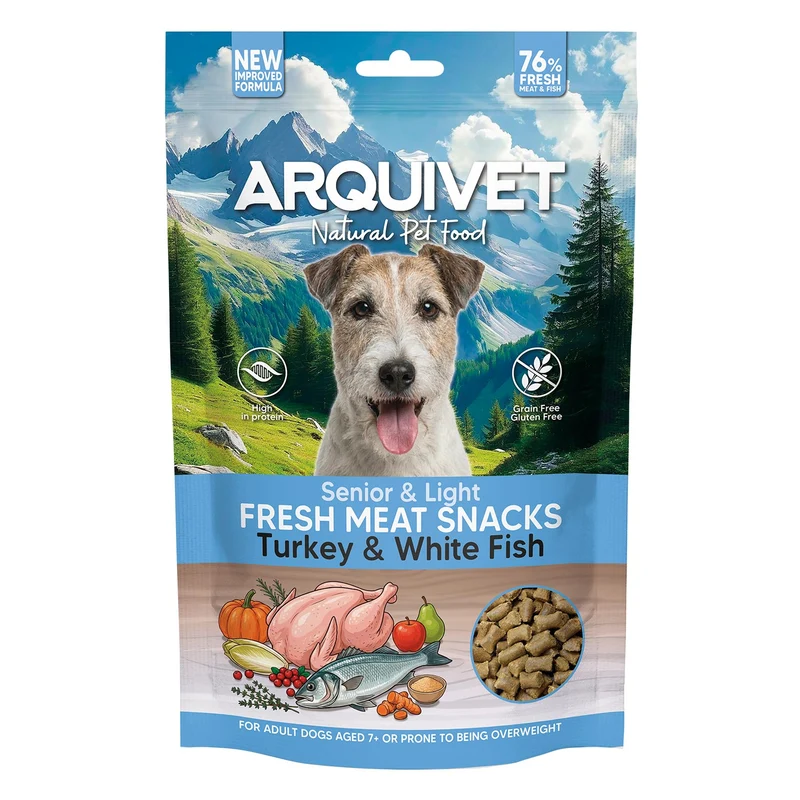 Snacks de carne fresca - Senior & Light - Pavo y pescado blanco - Fresh Meat Snacks
