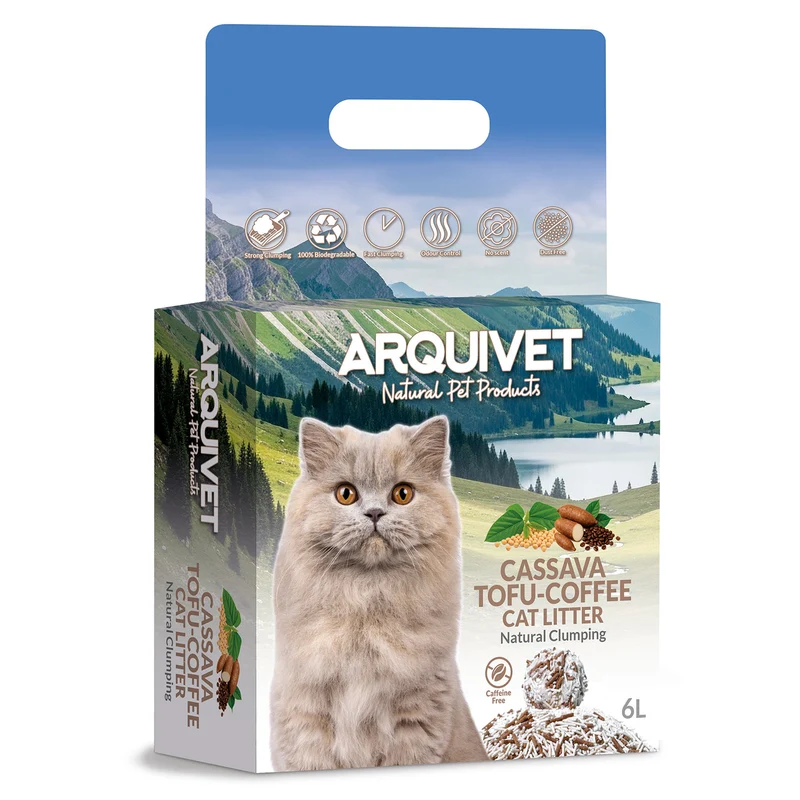 Cassava Tofu Coffee Cat Litter - Arena aglomerante para gatos