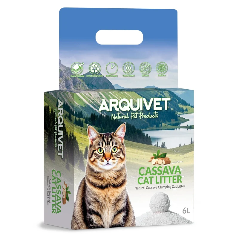 Cassava Cat Litter - Arena aglomerante para gatos