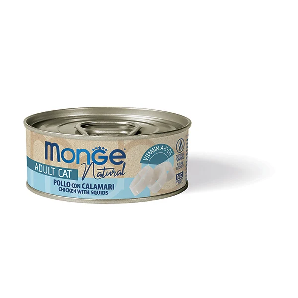 Monge Natural Adult Cat - Pollo con Calamari