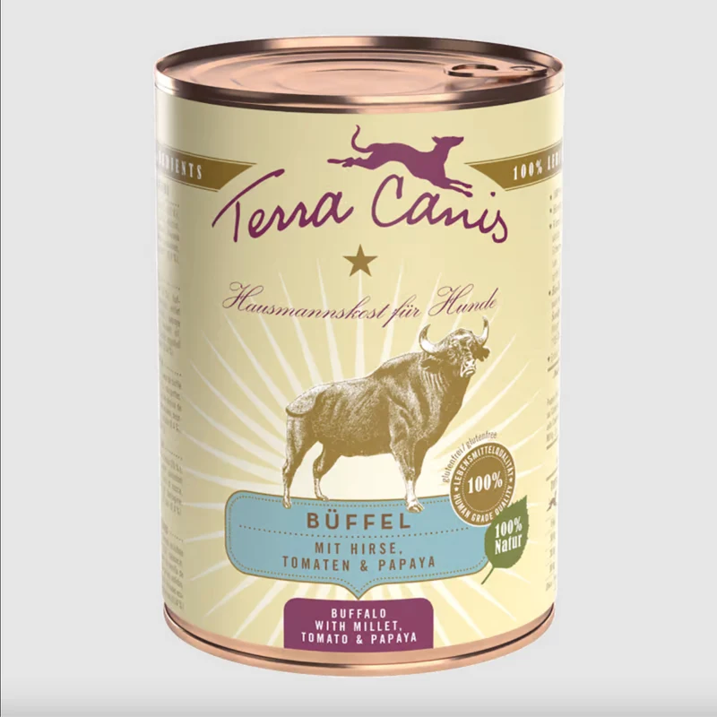 Terra Canis Bufalo con miglio, pomodoro e papaia