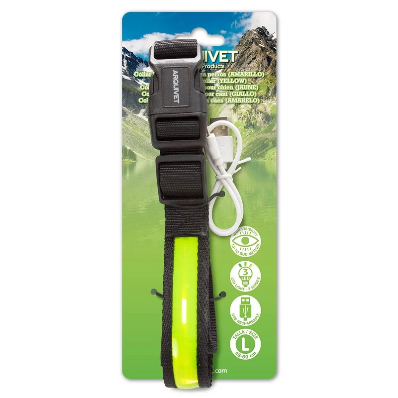 Collar luminoso LED - Amarillo