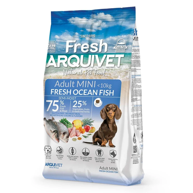 Alimento semihúmedo con Pescado del Océano para perros de razas mini - Fresh