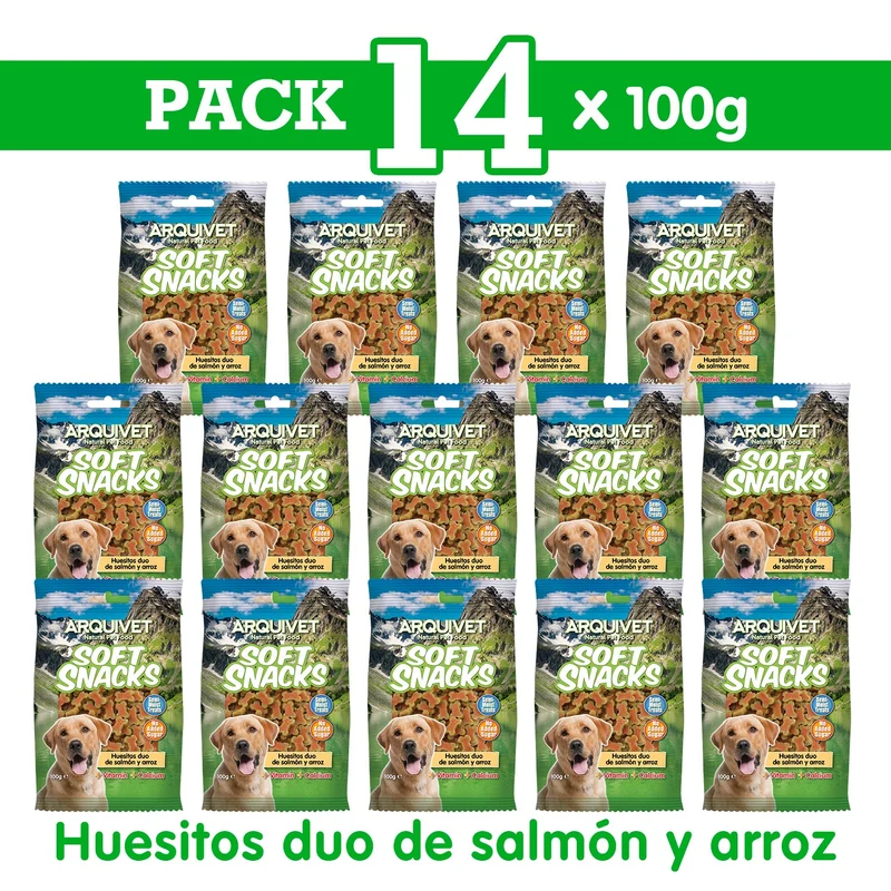 Huesitos duo de salmón y arroz - Soft Snacks