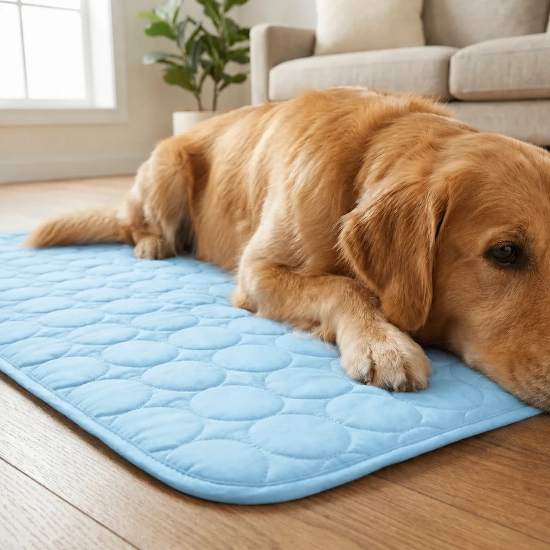 Zomermat voor hond en kat – koelt bij contact, met open onderkant