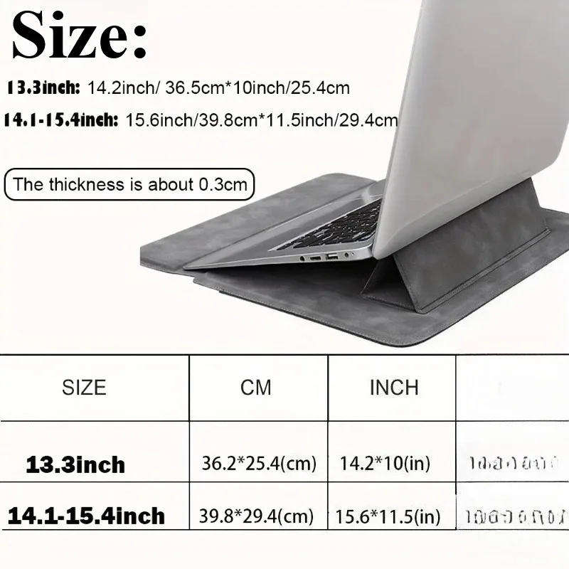 Veyron – Waterdichte laptop sleeve met standaard – 13.3–15.4 inch
