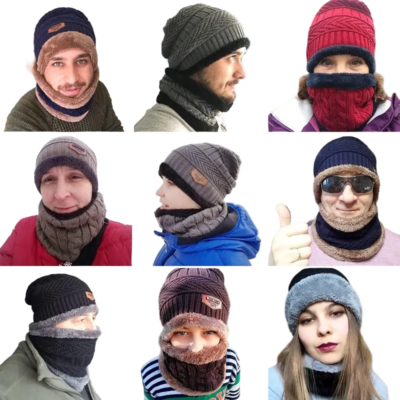 Cappelli invernali da uomo - Cappello a scodella, berretto con sciarpa di lana, passamontagna, berretto lavorato a maglia e gorras
