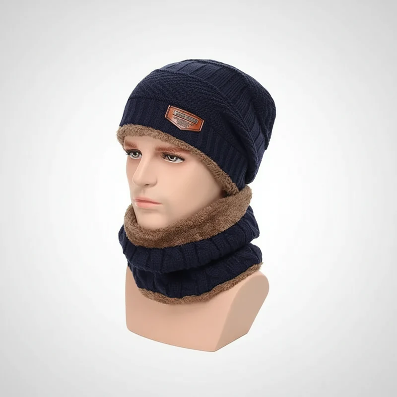Cappelli invernali da uomo - Cappello a scodella, berretto con sciarpa di lana, passamontagna, berretto lavorato a maglia e gorras