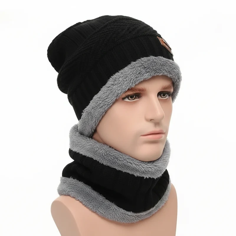 Cappelli invernali da uomo - Cappello a scodella, berretto con sciarpa di lana, passamontagna, berretto lavorato a maglia e gorras