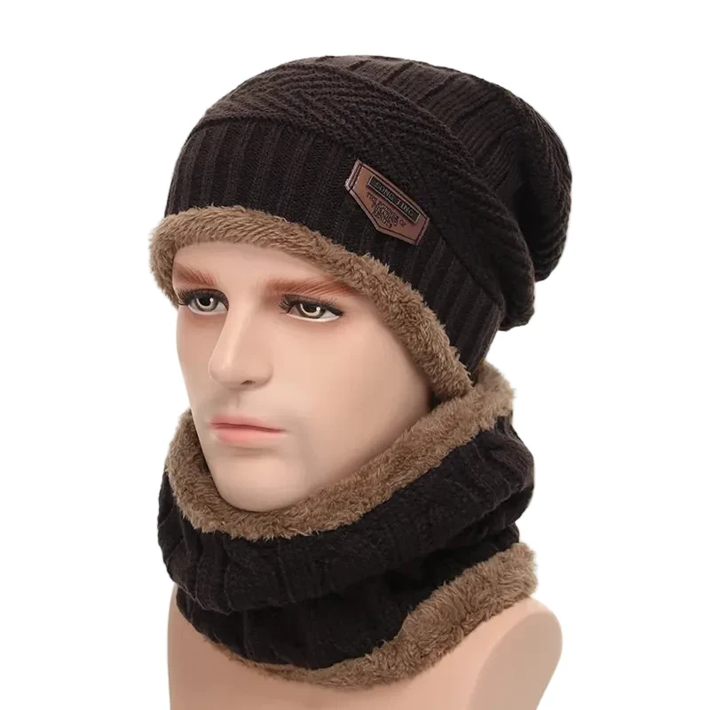 Cappelli invernali da uomo - Cappello a scodella, berretto con sciarpa di lana, passamontagna, berretto lavorato a maglia e gorras