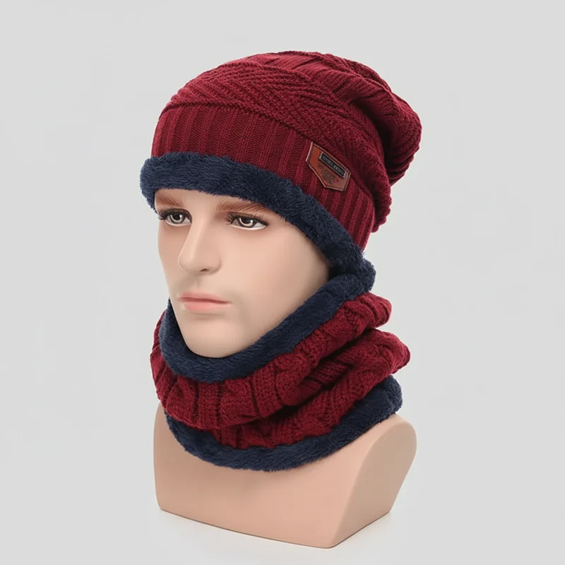 Cappelli invernali da uomo - Cappello a scodella, berretto con sciarpa di lana, passamontagna, berretto lavorato a maglia e gorras