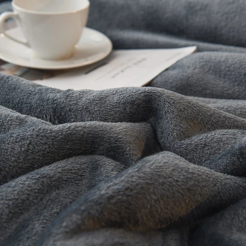 Coperta in lana per il calore invernale - Copripiumino matrimoniale double-face e copriletto da campeggio