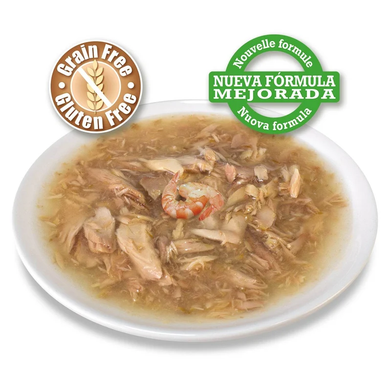 Atún Blanco y Gambas en salsa - Mini Fillets