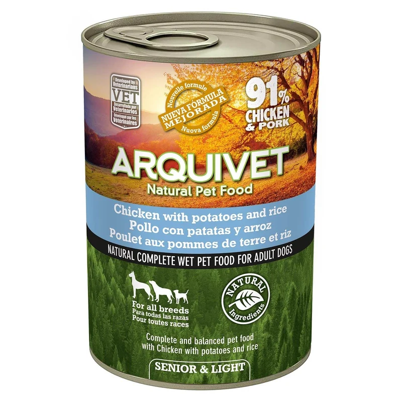 Paté Light de Pollo y Cerdo con patatas para perros mayores o con sobrepeso - Senior Light