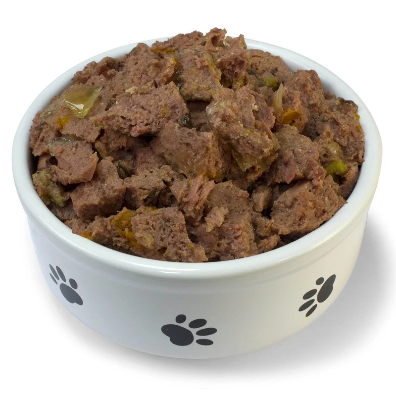 Paté de pollo con zanahorias para cachorros y perros jóvenes