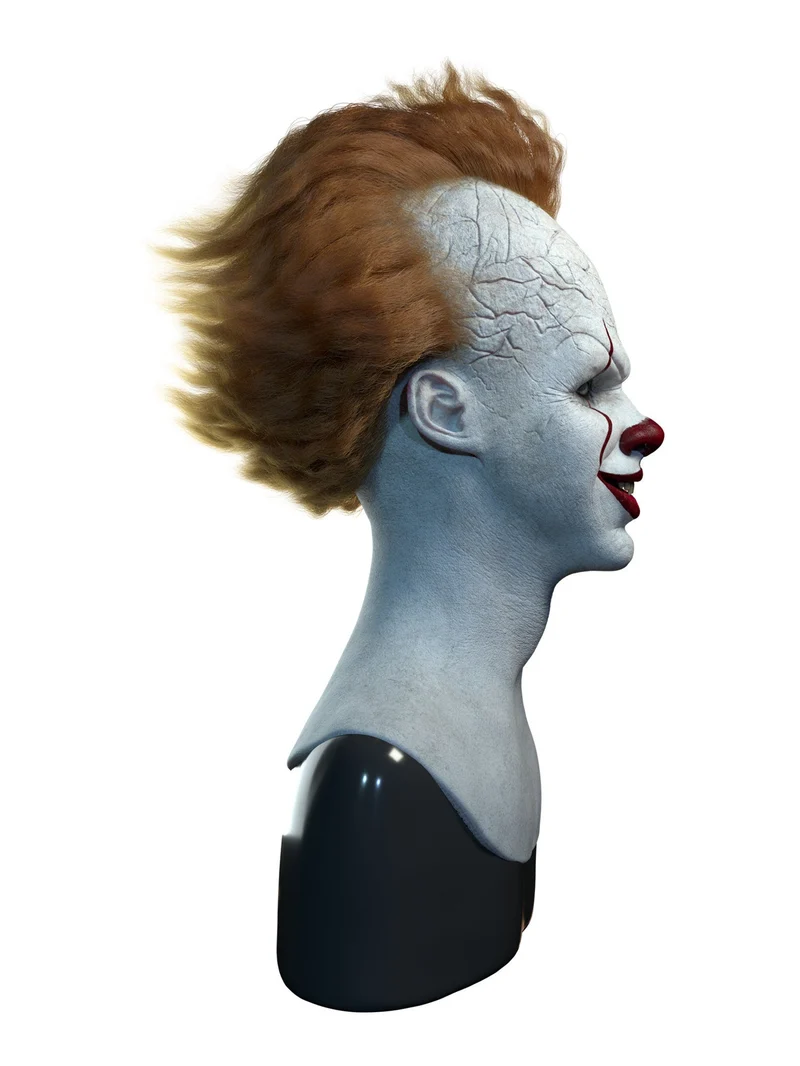 Clownmasker – Horrorclown met bleke huid en brede grijns voor Halloween