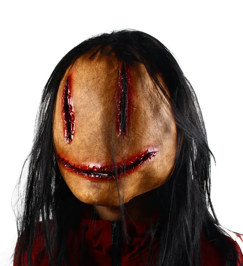 Grijnsmasker – Overtrekkend gezichtsmasker voor Halloween en verkleedfeesten