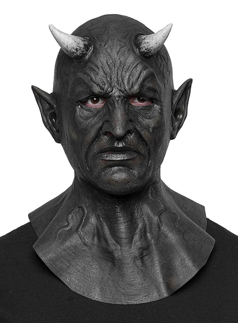Demonenmasker – Gehoornd horrorgezicht voor Halloween en verkleedavonden