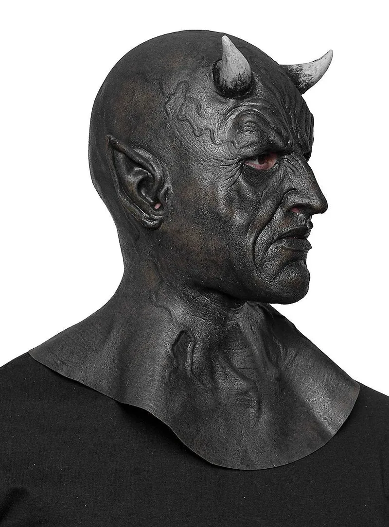 Demonenmasker – Gehoornd horrorgezicht voor Halloween en verkleedavonden