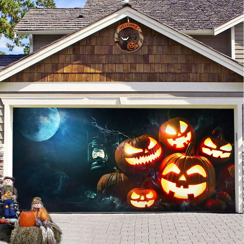 Garagedeurdoek – Weerbestendige bedrukking die zonder gereedschap hangt
