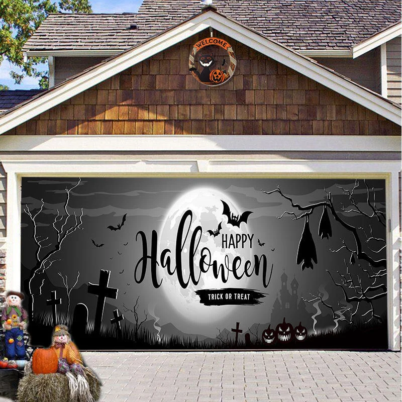 Garagedeurdoek – Weerbestendige bedrukking die zonder gereedschap hangt