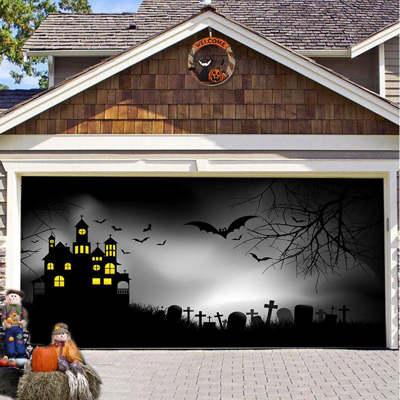 Garagedeurdoek – Weerbestendige bedrukking die zonder gereedschap hangt
