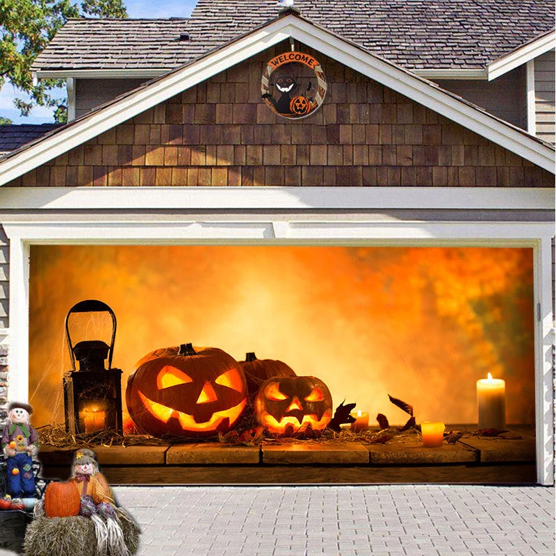 Garagedeurdoek – Weerbestendige bedrukking die zonder gereedschap hangt