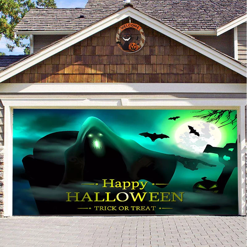 Garagedeurdoek – Weerbestendige bedrukking die zonder gereedschap hangt