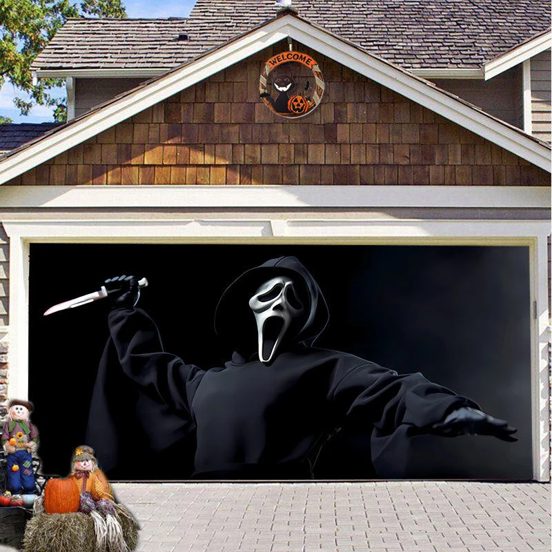 Garagedeurdoek – Weerbestendige bedrukking die zonder gereedschap hangt