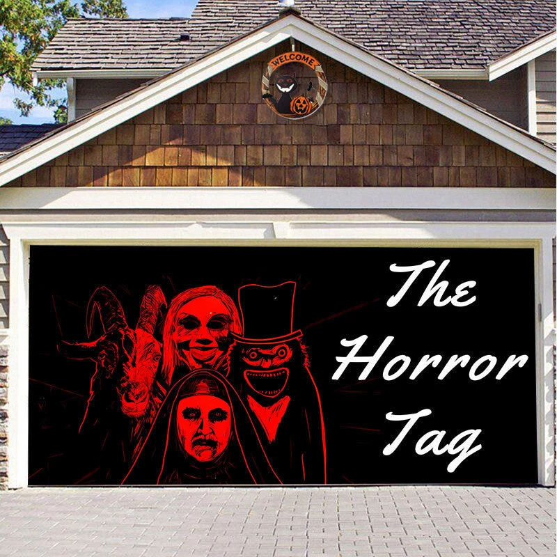 Garagedeurdoek – Weerbestendige bedrukking die zonder gereedschap hangt