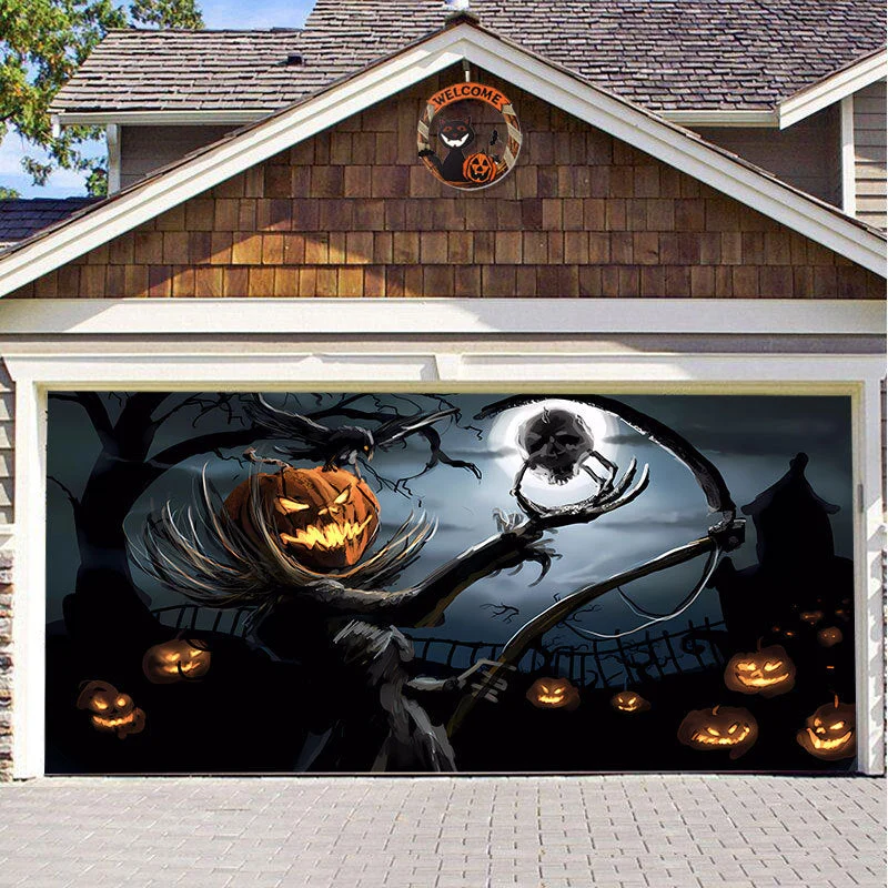 Garagedeurdoek – Weerbestendige bedrukking die zonder gereedschap hangt
