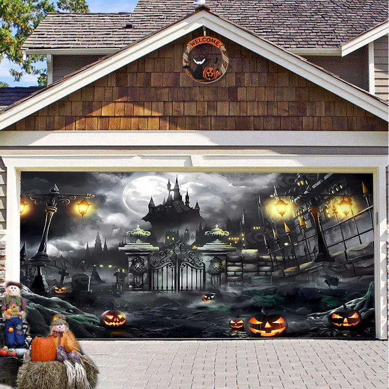 Garagedeurdoek – Weerbestendige bedrukking die zonder gereedschap hangt